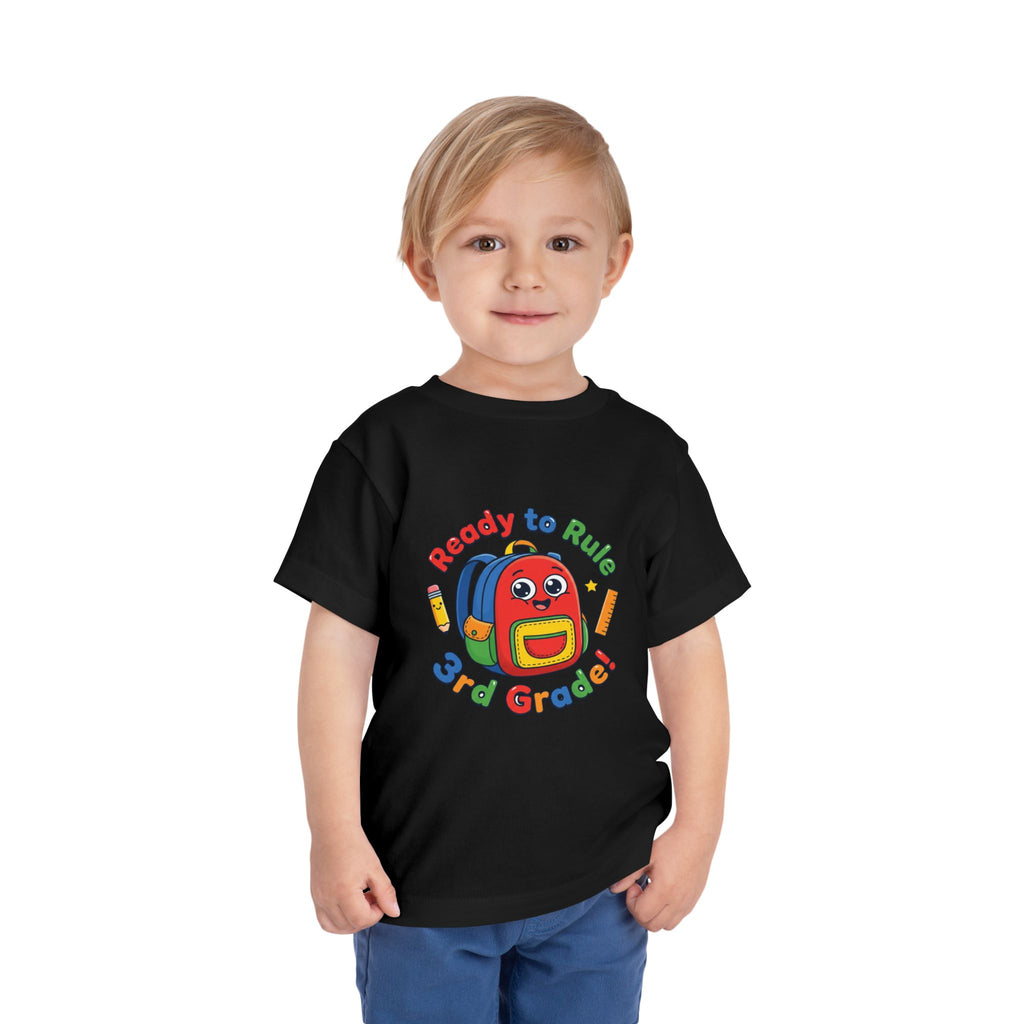 Toddler Tee — "Ready to Rule: 3rd Grader" Back-to-School Backpack Design