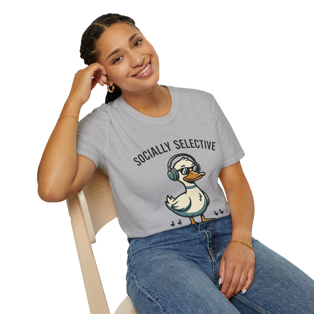Socially Selective Duck T-Shirt — Funny Introvert Graphic Tee