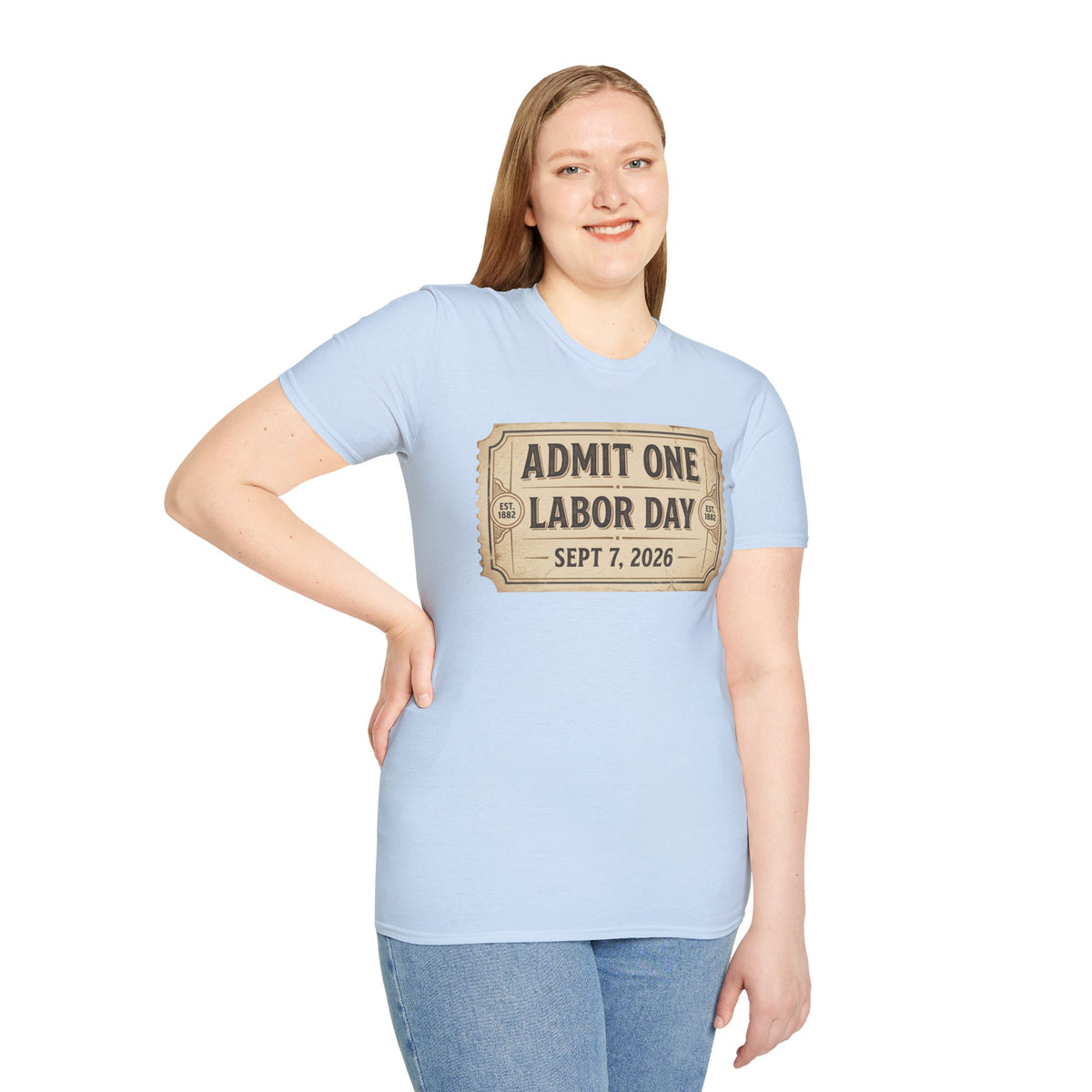 Labor Day 'Admit One' Ticket T-Shirt — Sept 7, 2026 Celebration Tee