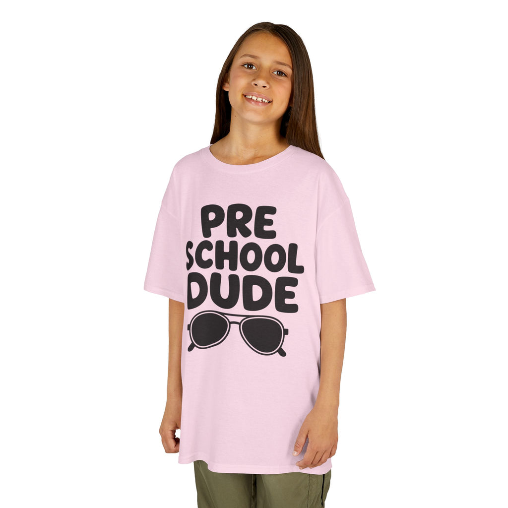 Preschool Dude Kids T‑Shirt — 'Preschool Dude' Sunglasses Graphic Tee for Boys