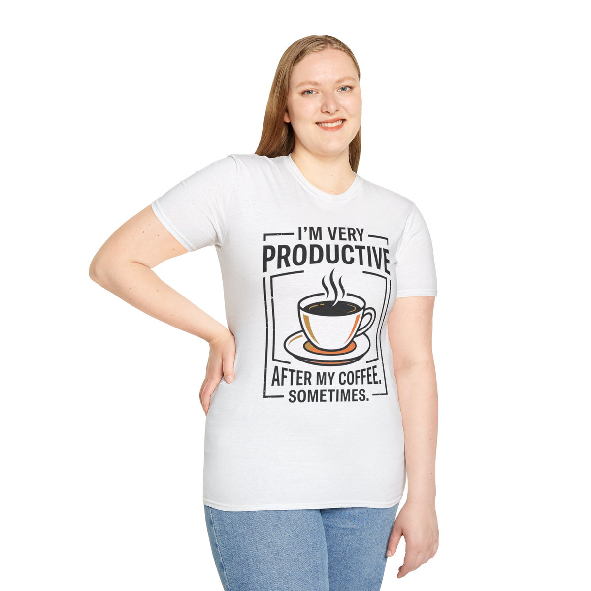 Coffee T-Shirt — "I'm Very Productive After My Coffee... Sometimes"