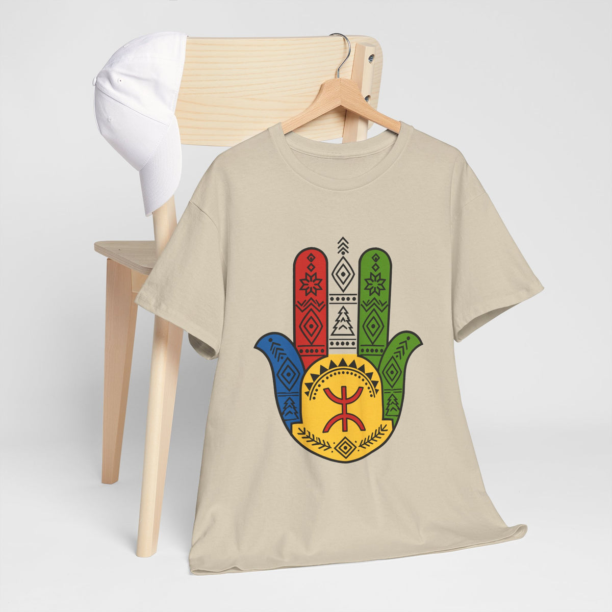 Hamsa Hand T-Shirt — Colorful Ethiopian Symbol Protection Tee