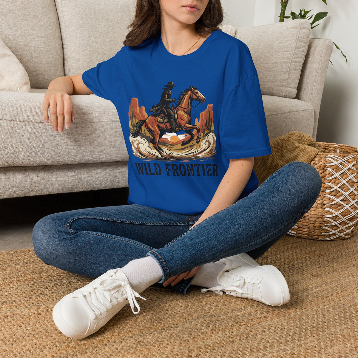 Wild Frontier Cowboy T-Shirt — Western Rider Graphic Tee