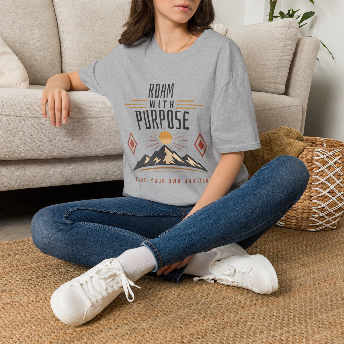 Roam With Purpose T-Shirt — Adventure Mountain Graphic Tee
