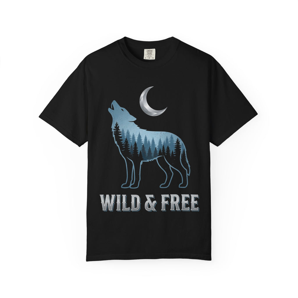 Wild & Free Wolf T-Shirt — Moonlit Woodland Graphic Tee