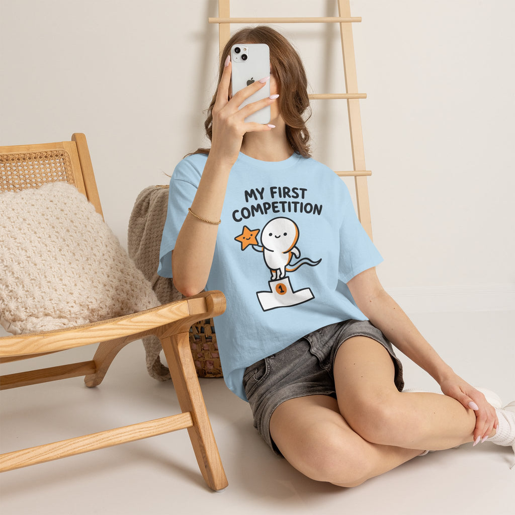 My First Competition Kids T‑Shirt – Cute Champ Podium Design