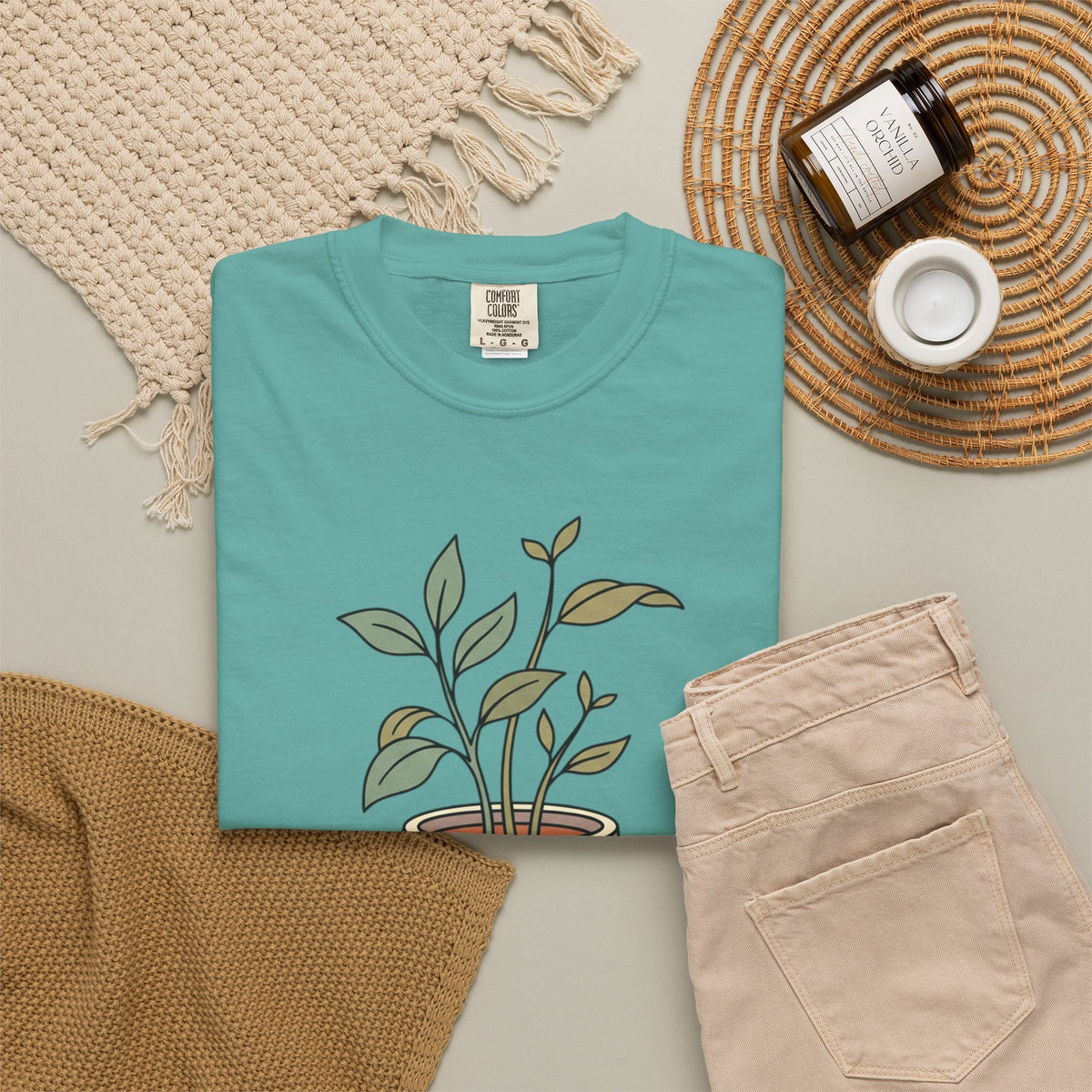 Growing Through It Plant Tee — Self Growth Graphic T-Shirt