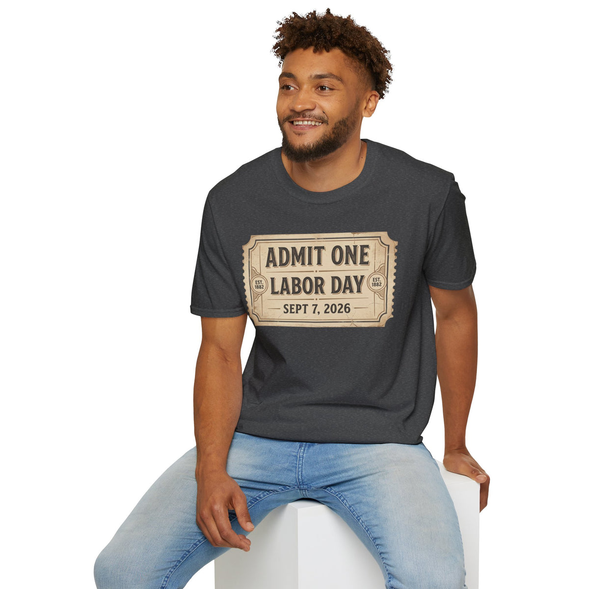 Labor Day 'Admit One' Ticket T-Shirt — Sept 7, 2026 Celebration Tee