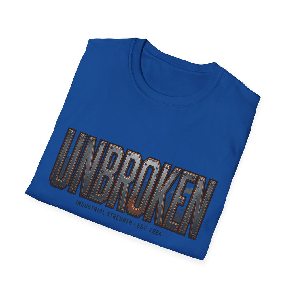 Unbroken Industrial Strength Graphic T‑Shirt — 'UNBROKEN' Bold Chest Design