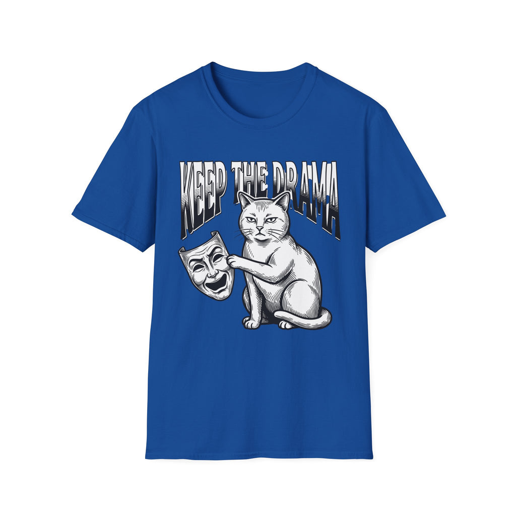 Keep the Drama Cat T-Shirt — Funny Cat Graphic Tee with 'Keep The Drama' Slogan