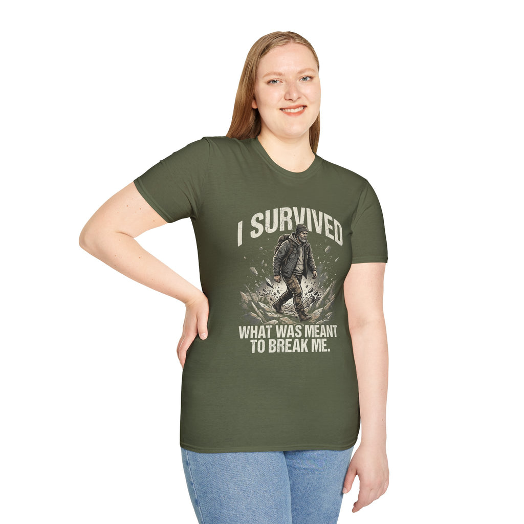 T-Shirt — "I Survived What Was Meant To Break Me" Resilience Graphic Tee