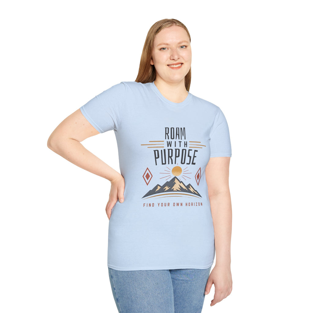Roam With Purpose T-Shirt — Adventure Mountain Graphic Tee