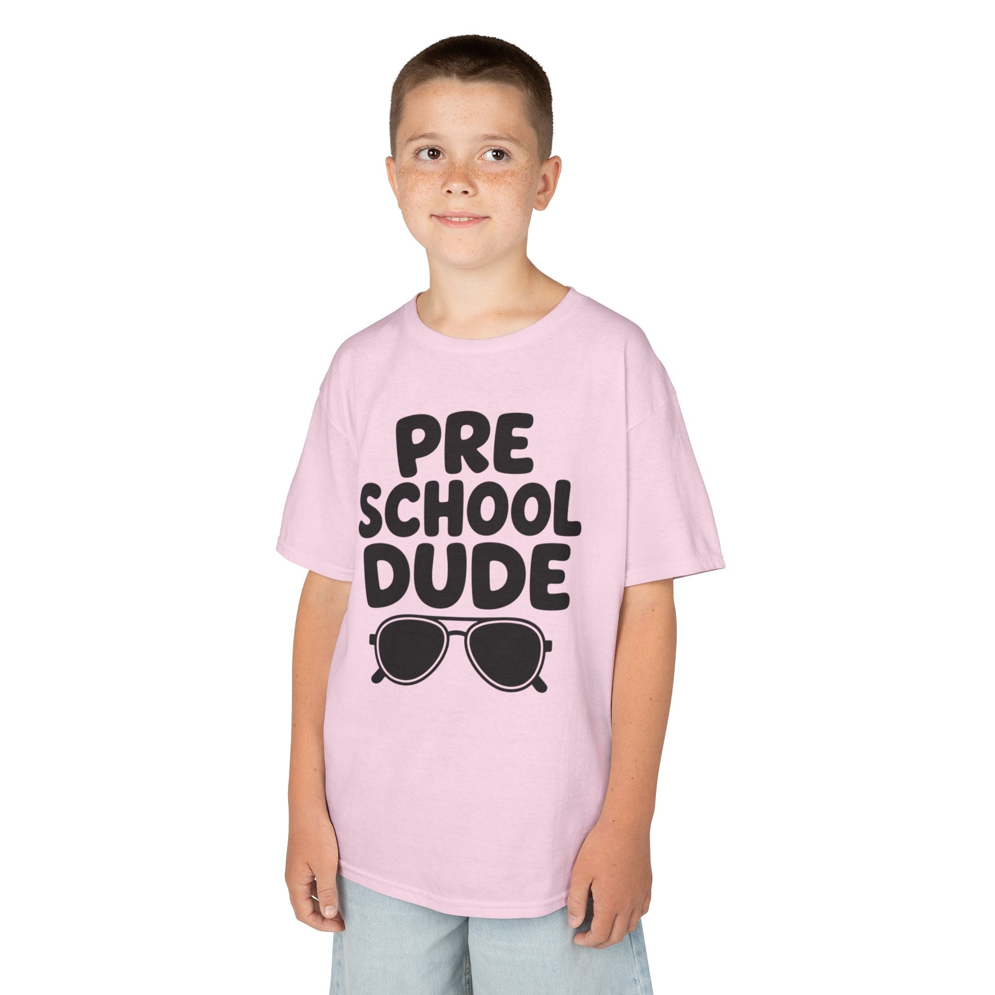 Preschool Dude Kids T‑Shirt — 'Preschool Dude' Sunglasses Graphic Tee for Boys