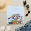 Teacher Life Back to School T-Shirt — Rainbow Books & Apple Graphic
