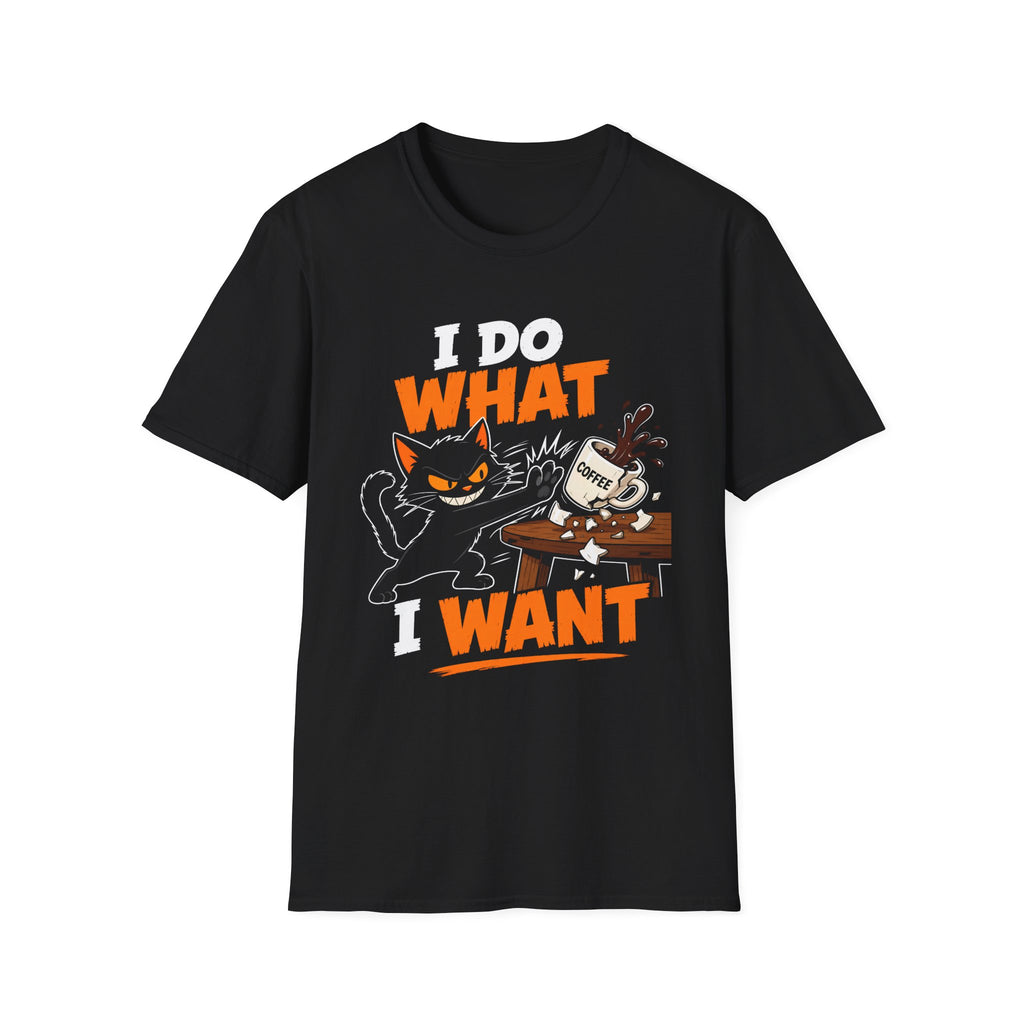 I Do What I Want Cat T-Shirt — Funny Coffee Lover Graphic Tee