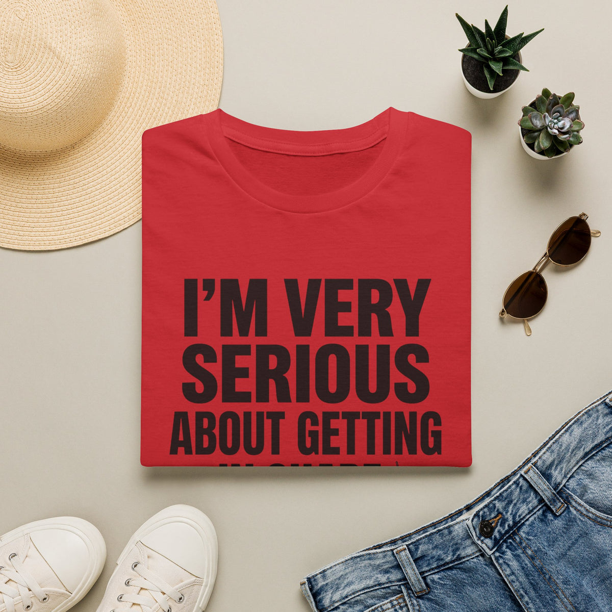 Funny "I'm Very Serious About Getting In Shape…Eventually" T‑Shirt
