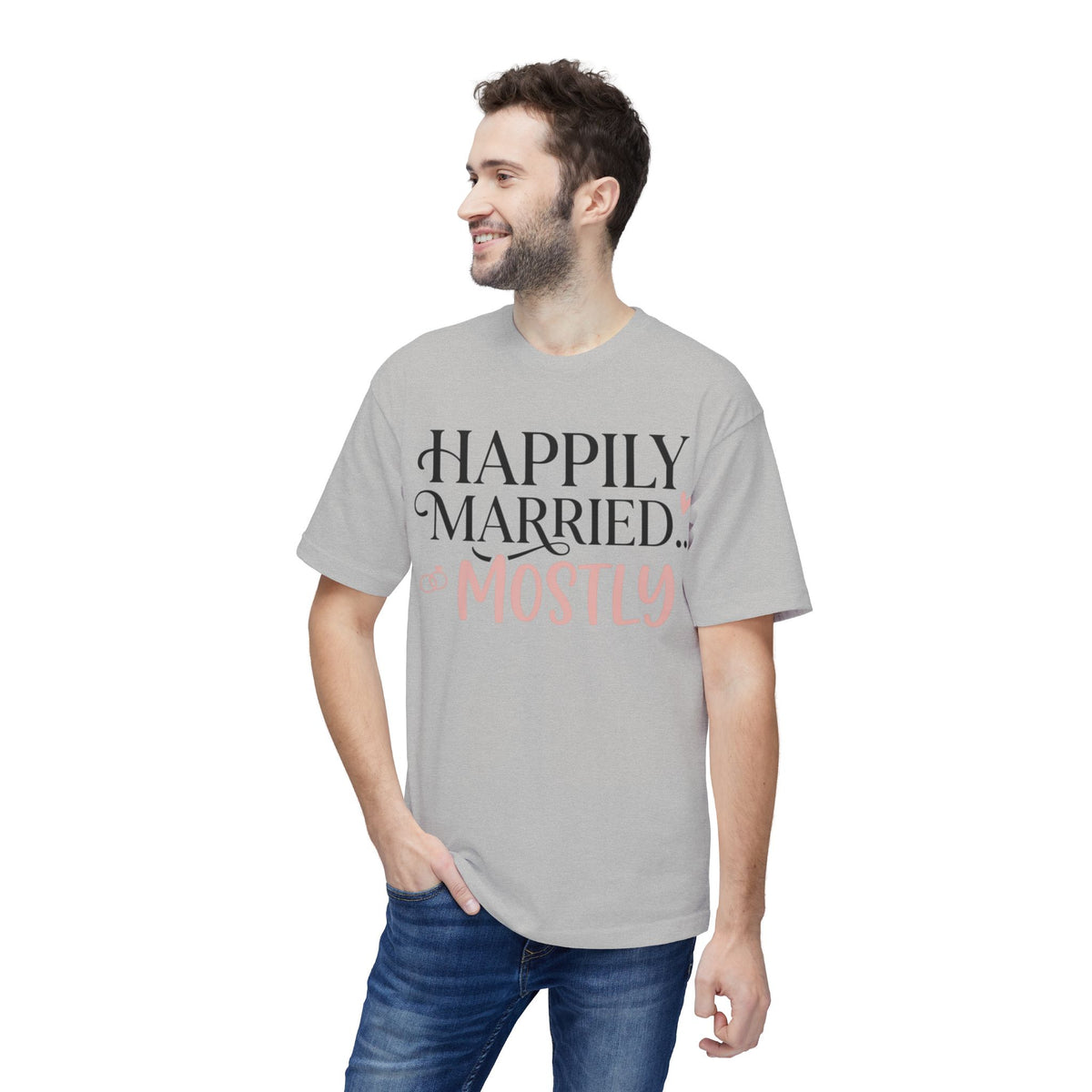 Happily Married Unisex Midweight T-shirt, Made in US