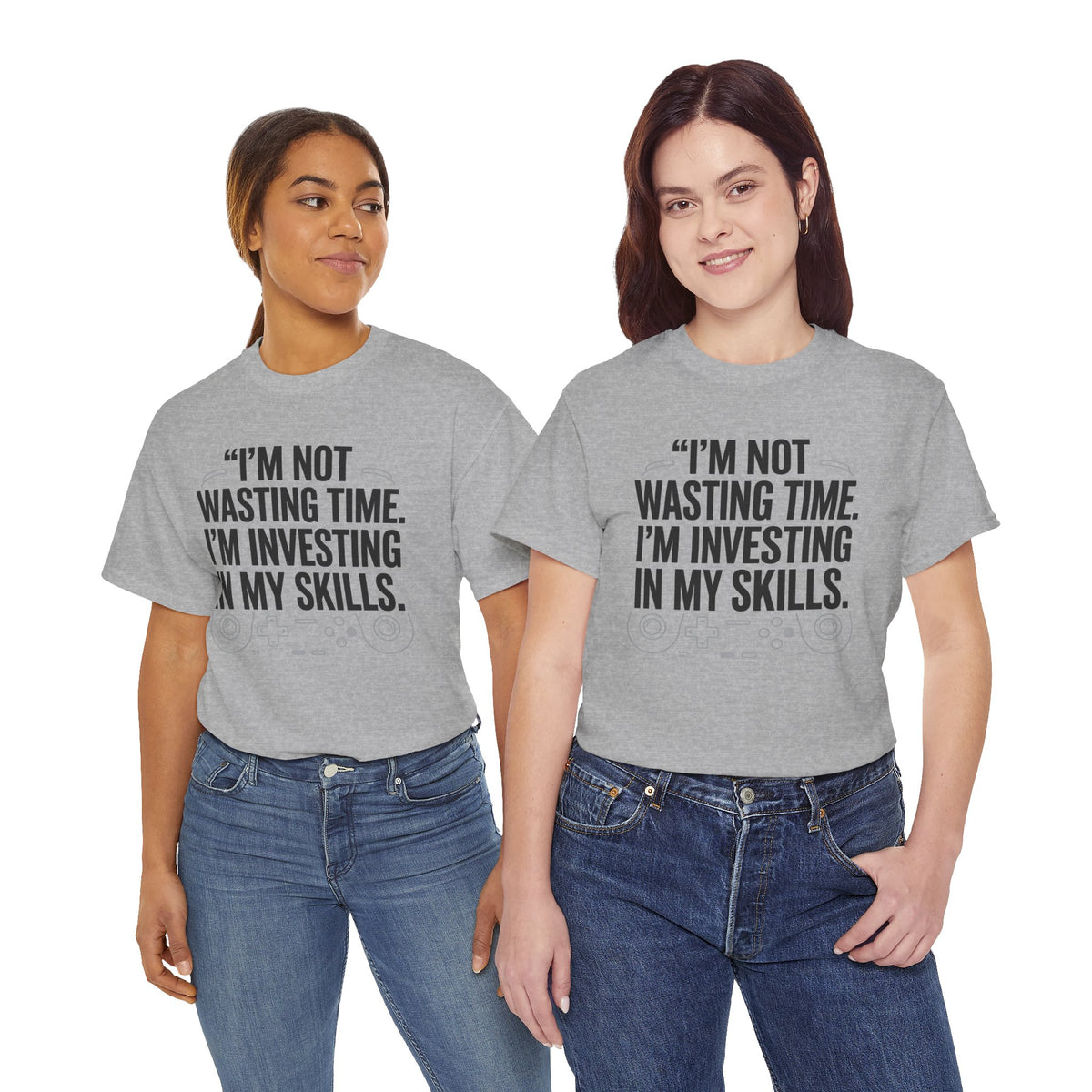 Gaming Tee - "I'm Not Wasting Time, I'm Investing In My Skills" Motivational Gamer T-Shirt
