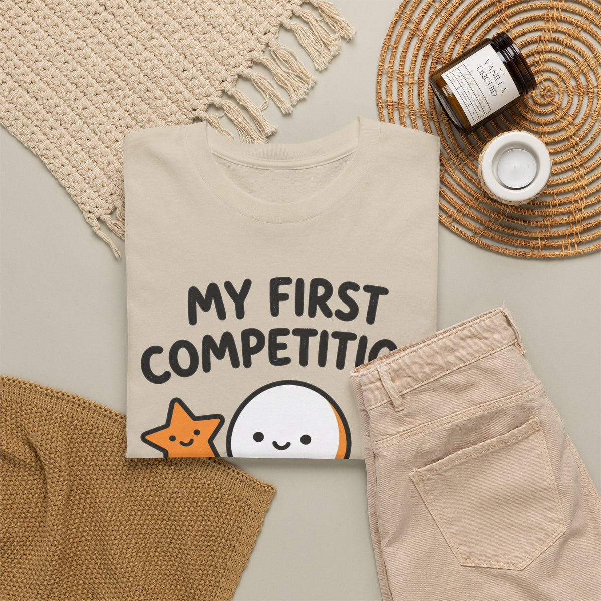 My First Competition Kids T‑Shirt – Cute Champ Podium Design