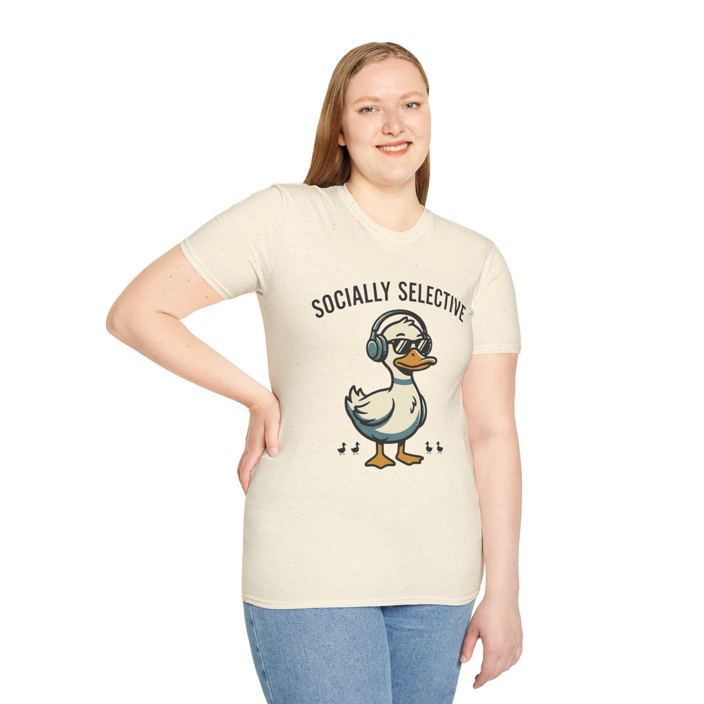 Socially Selective Duck T-Shirt — Funny Introvert Graphic Tee
