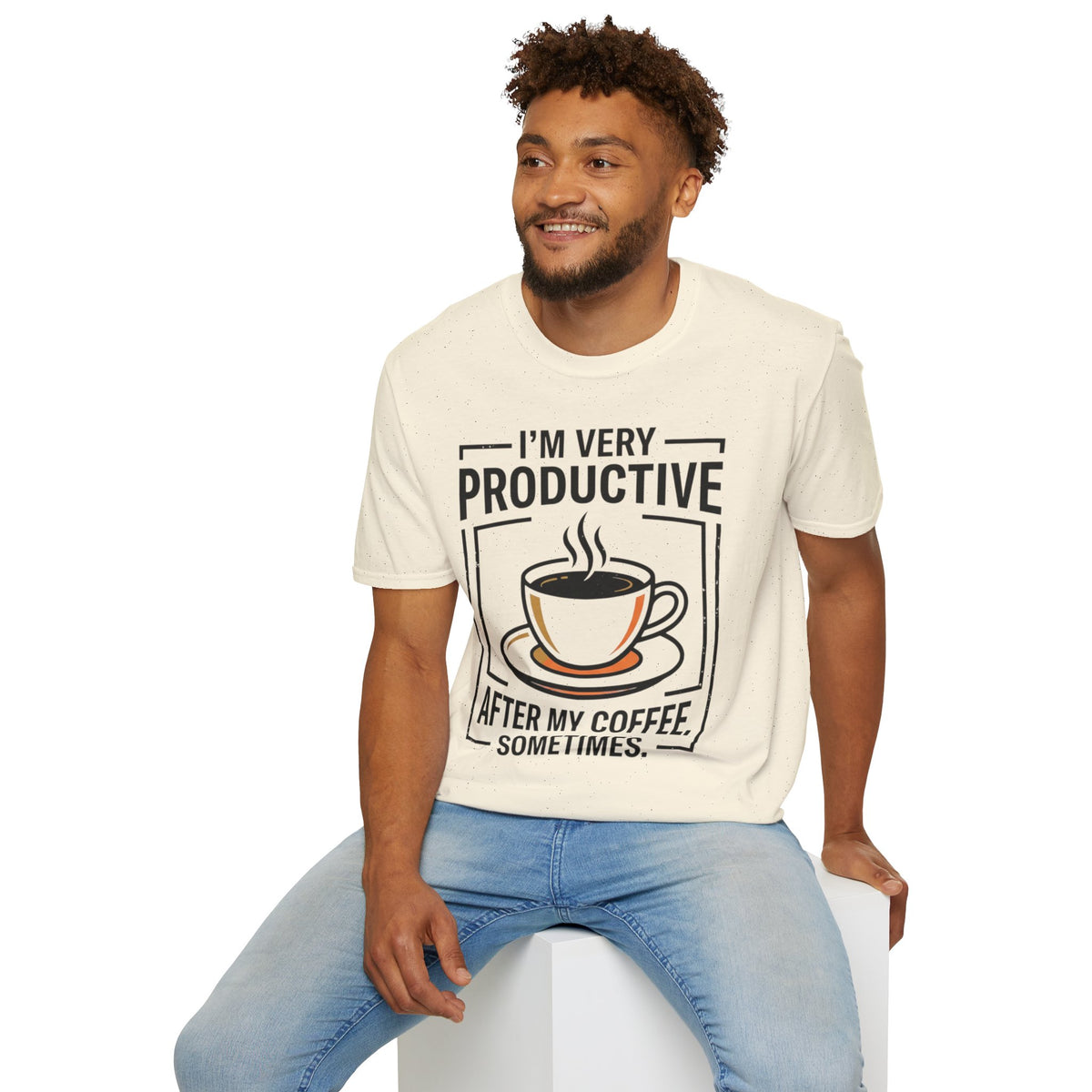 Coffee T-Shirt — "I'm Very Productive After My Coffee... Sometimes"