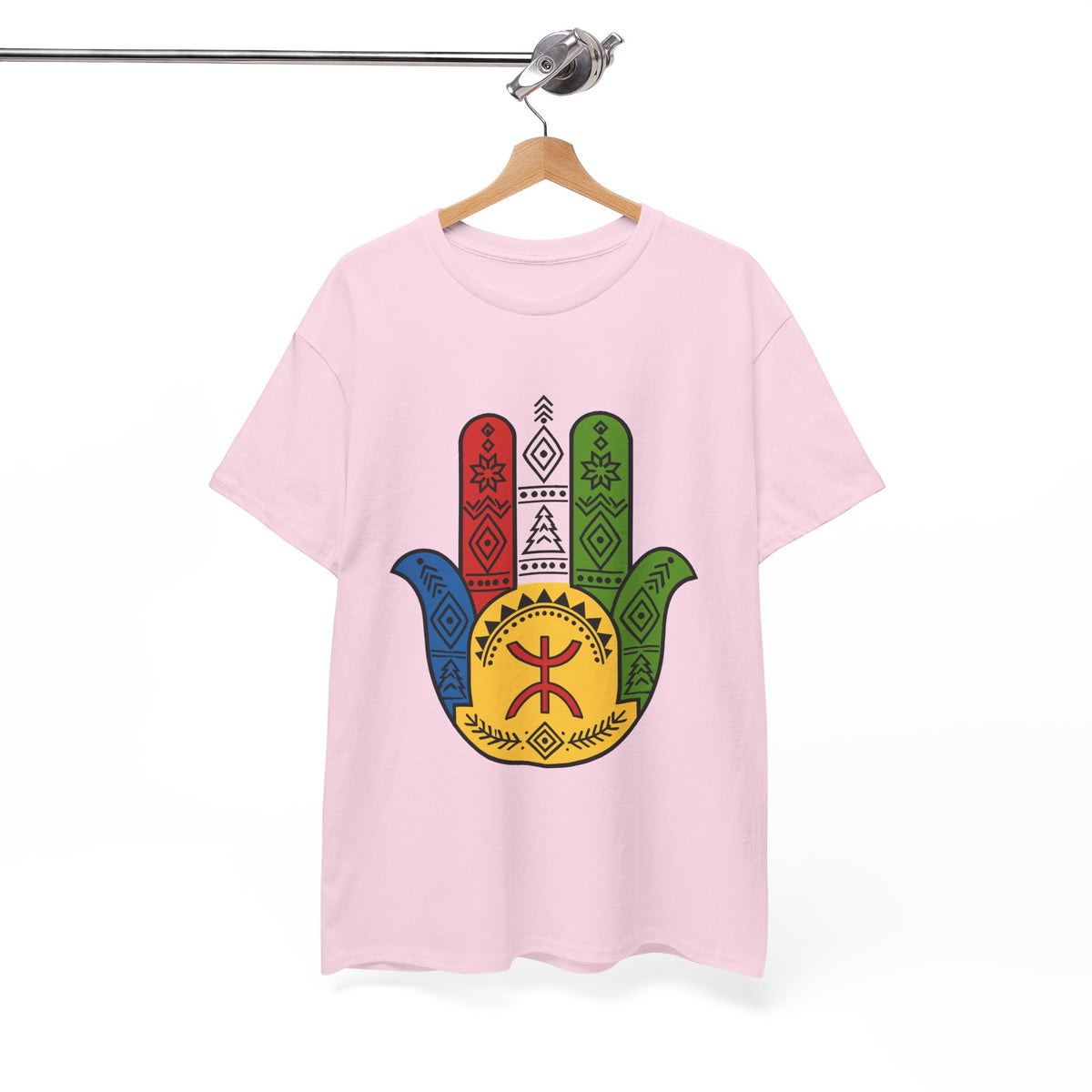 Hamsa Hand T-Shirt — Colorful Ethiopian Symbol Protection Tee