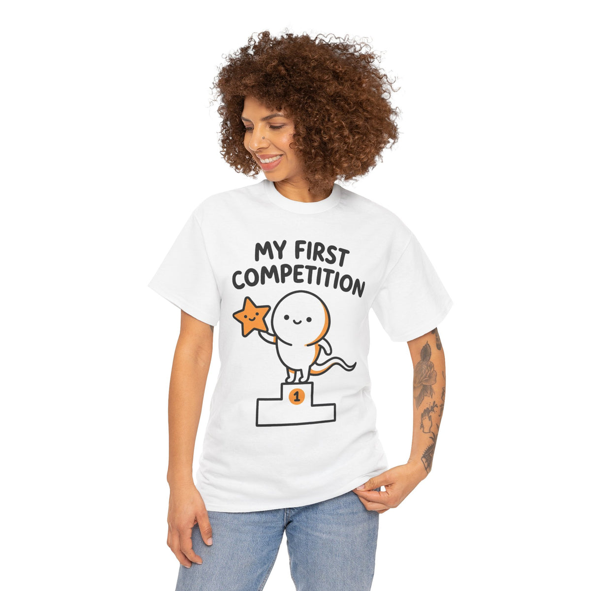 My First Competition Kids T‑Shirt – Cute Champ Podium Design