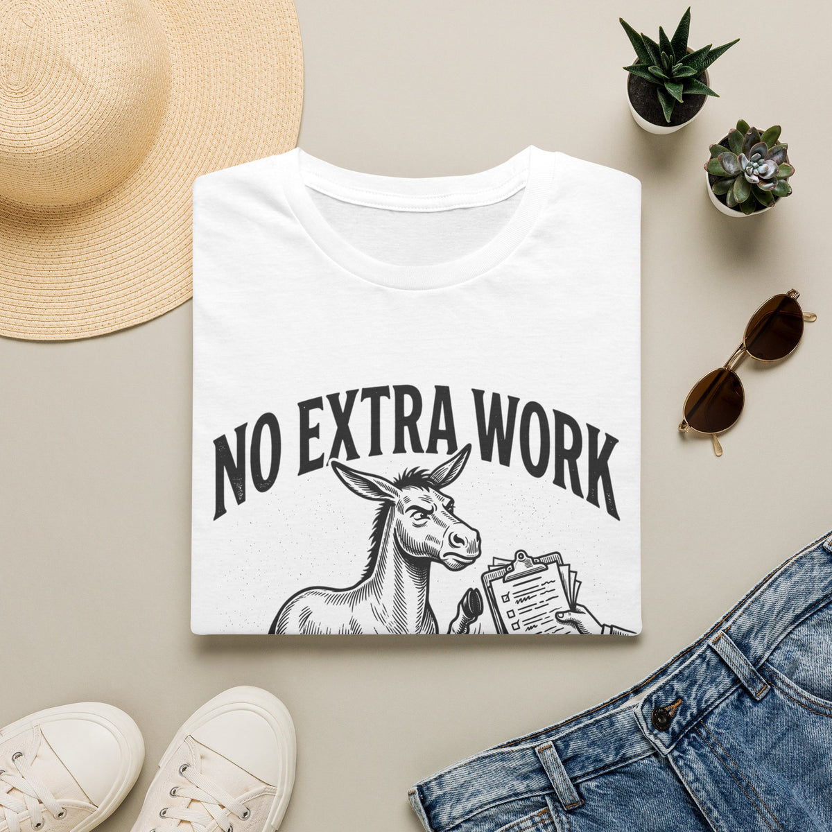 No Extra Work Donkey Tee