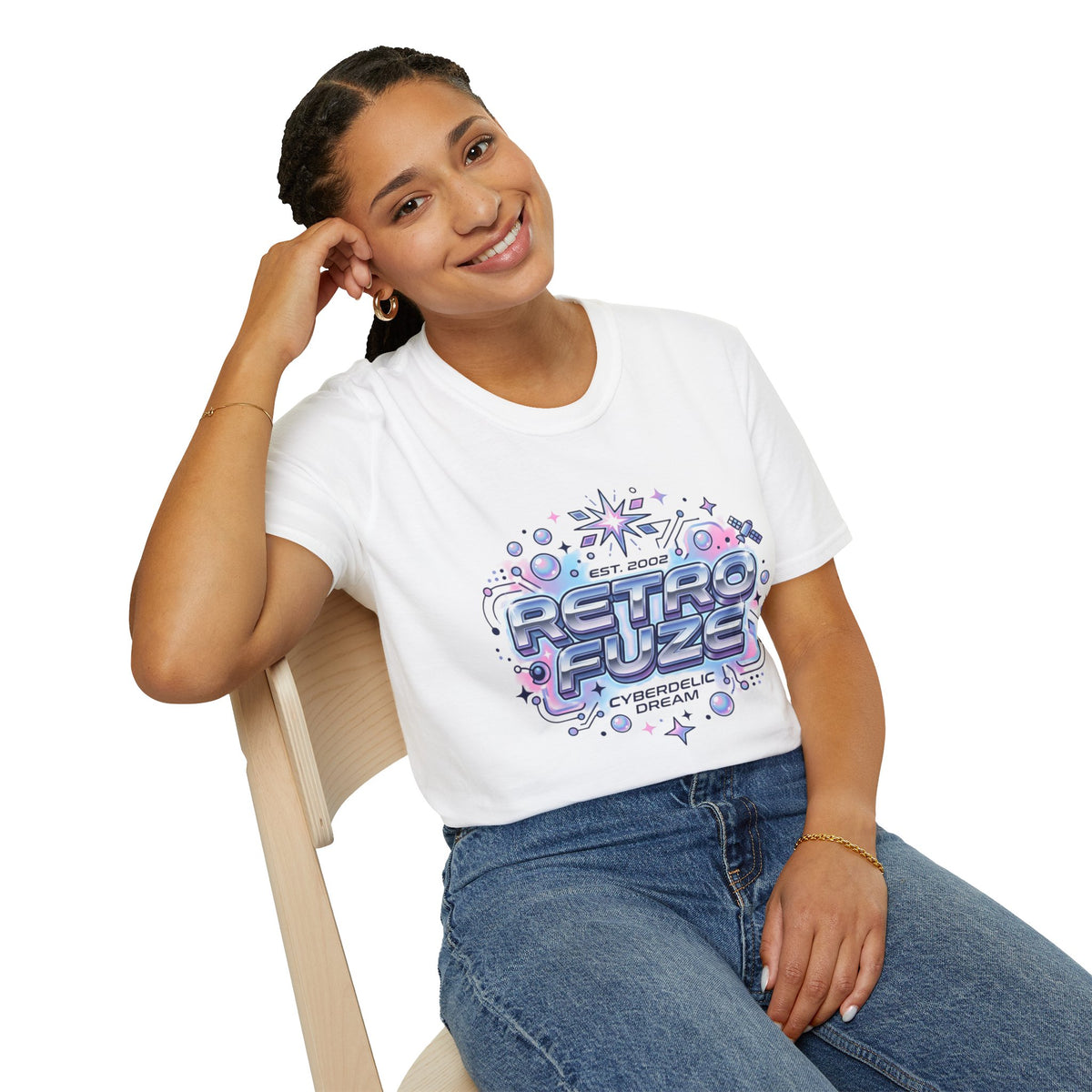 Retro Futuristic T-Shirt — "Retro Evlze" Graphic Tee (Est. 2002)