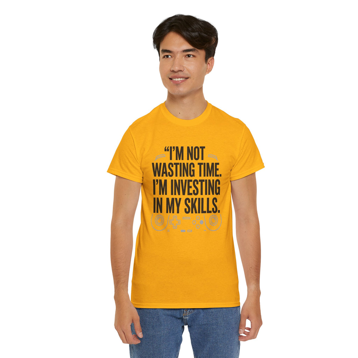 Gaming Tee - "I'm Not Wasting Time, I'm Investing In My Skills" Motivational Gamer T-Shirt