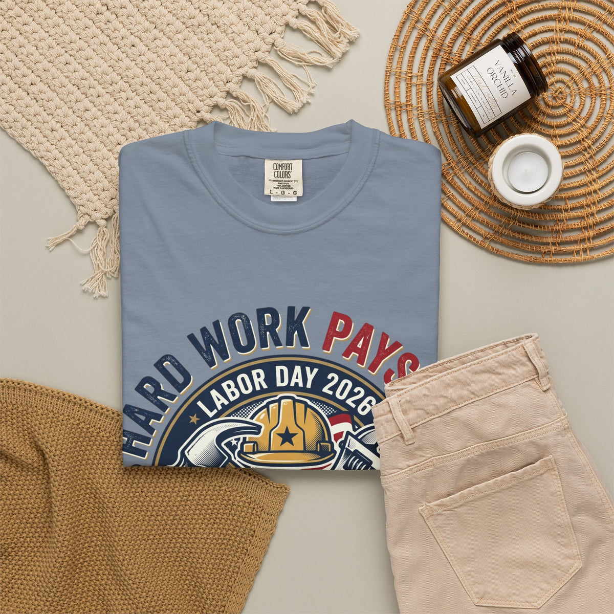 Labor Day 'Hard Work Pays Off' Graphic T-Shirt