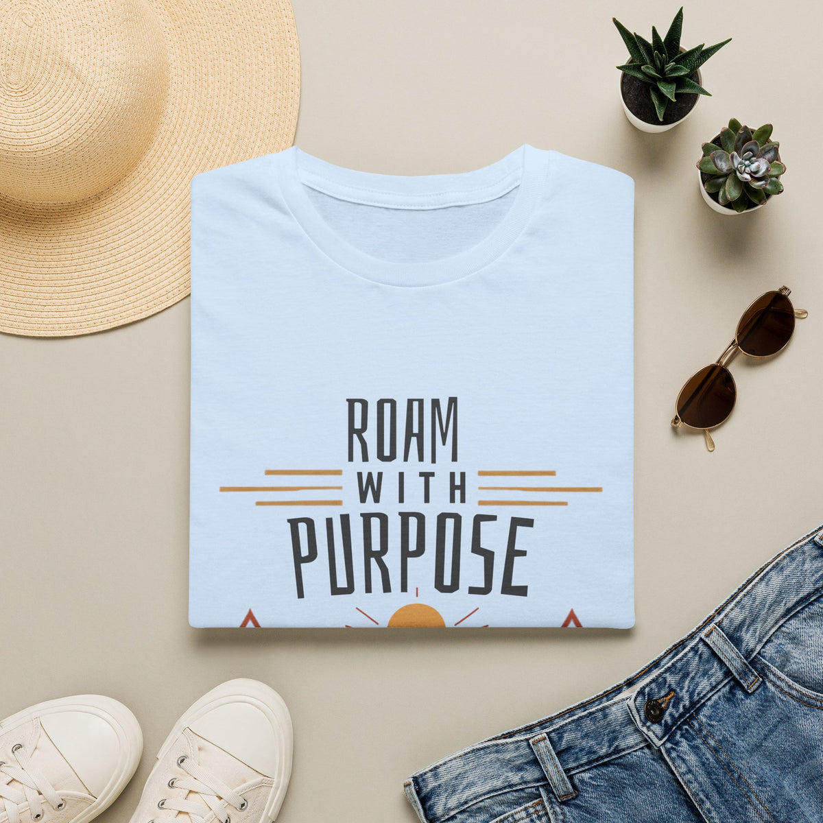 Roam With Purpose T-Shirt — Adventure Mountain Graphic Tee