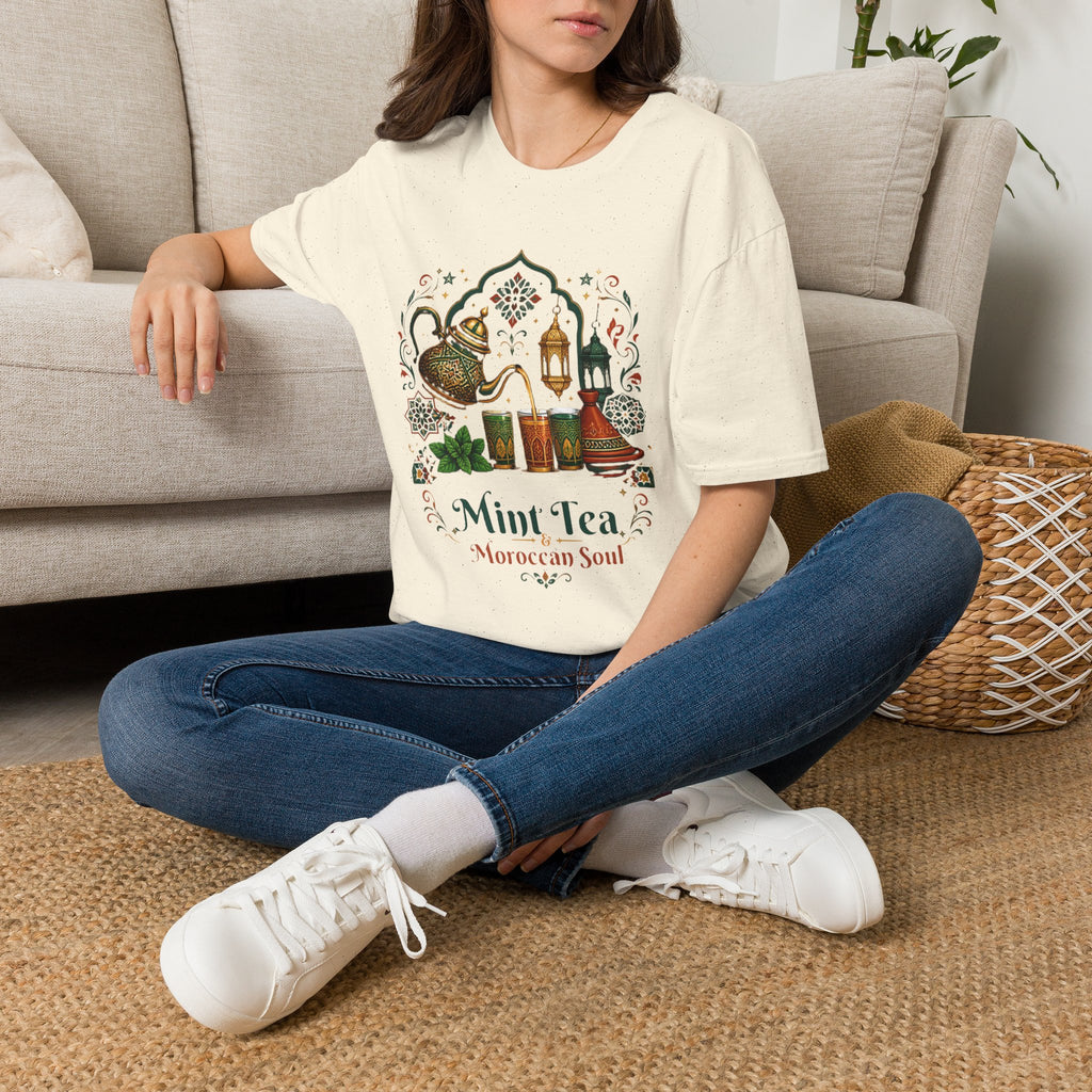Mint Tea Moroccan Soul T-Shirt — Moroccan Tea Pot & Lantern Graphic