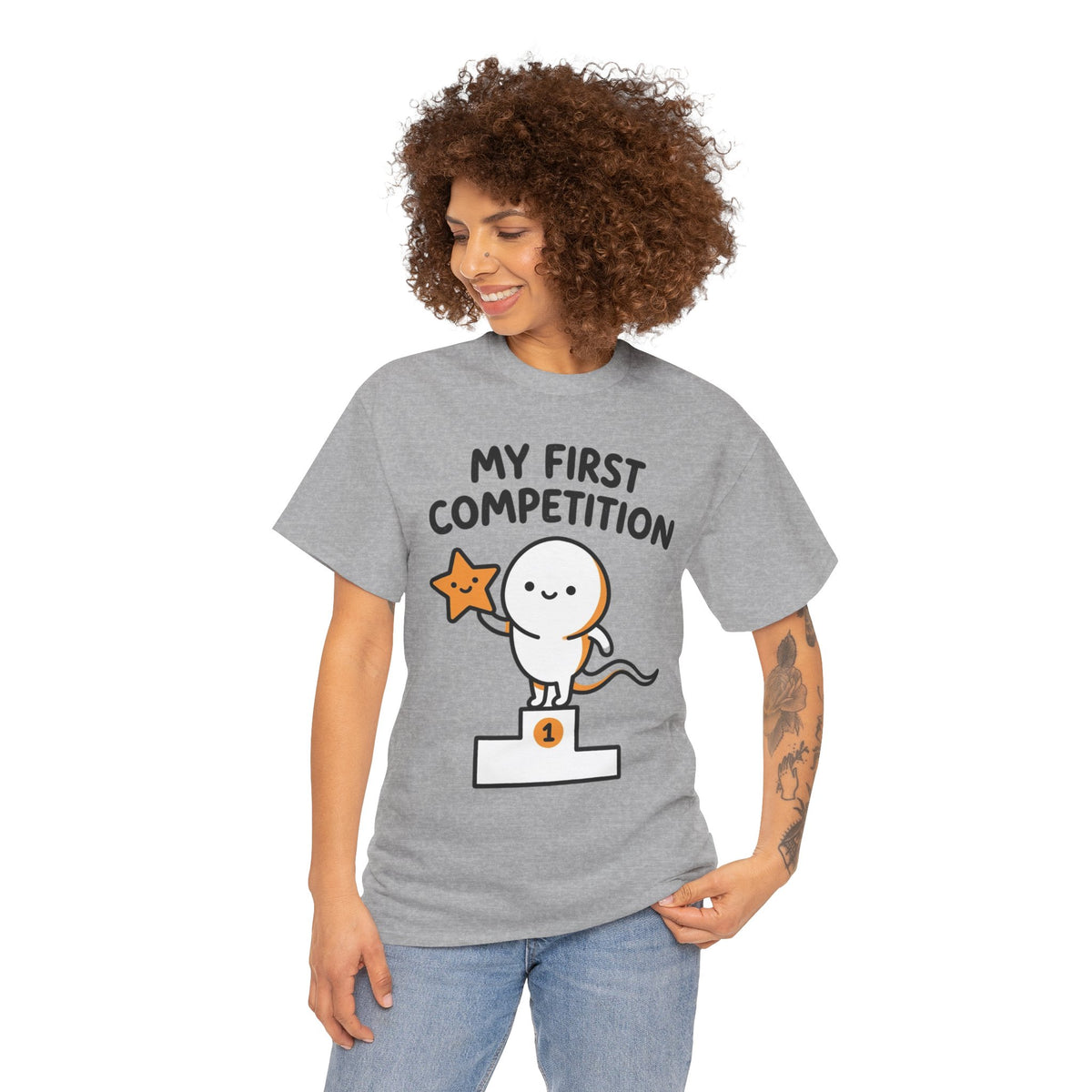My First Competition Kids T‑Shirt – Cute Champ Podium Design