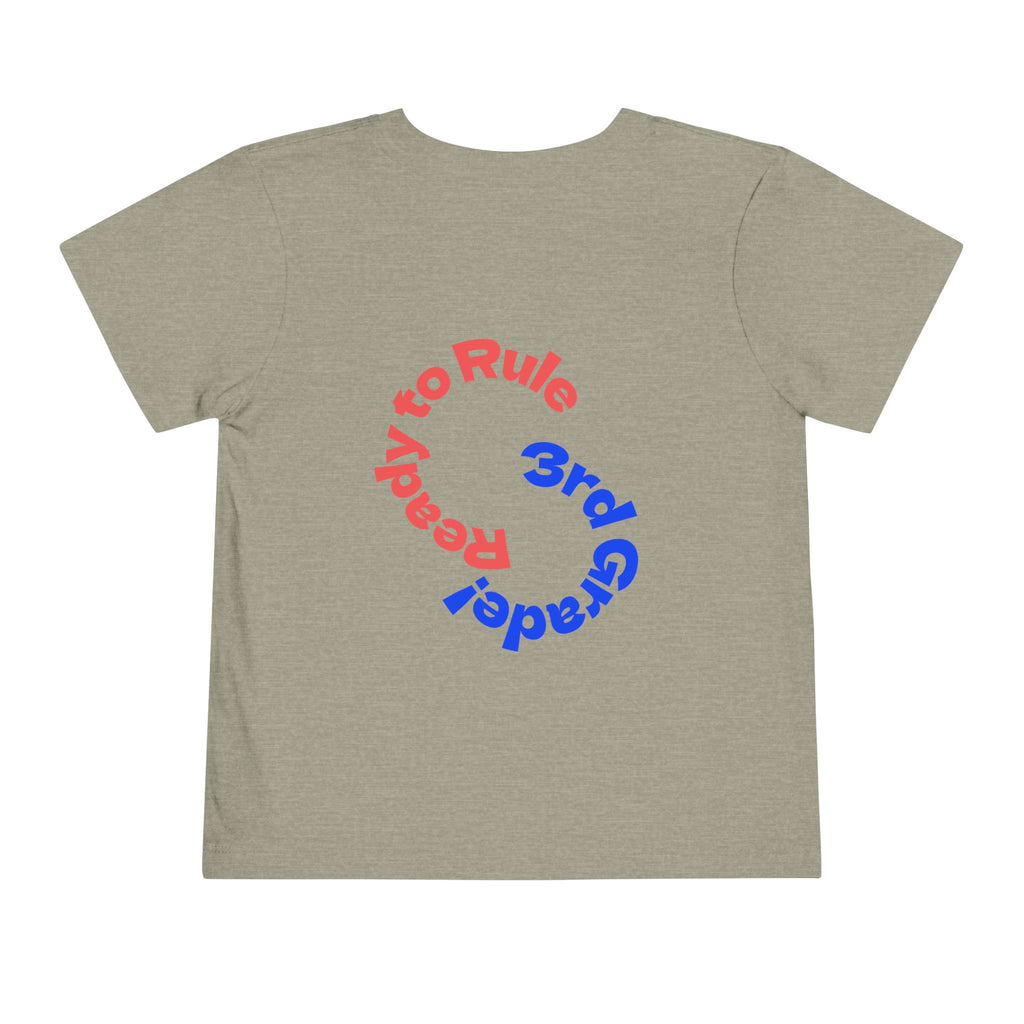 Toddler Tee — "Ready to Rule: 3rd Grader" Back-to-School Backpack Design