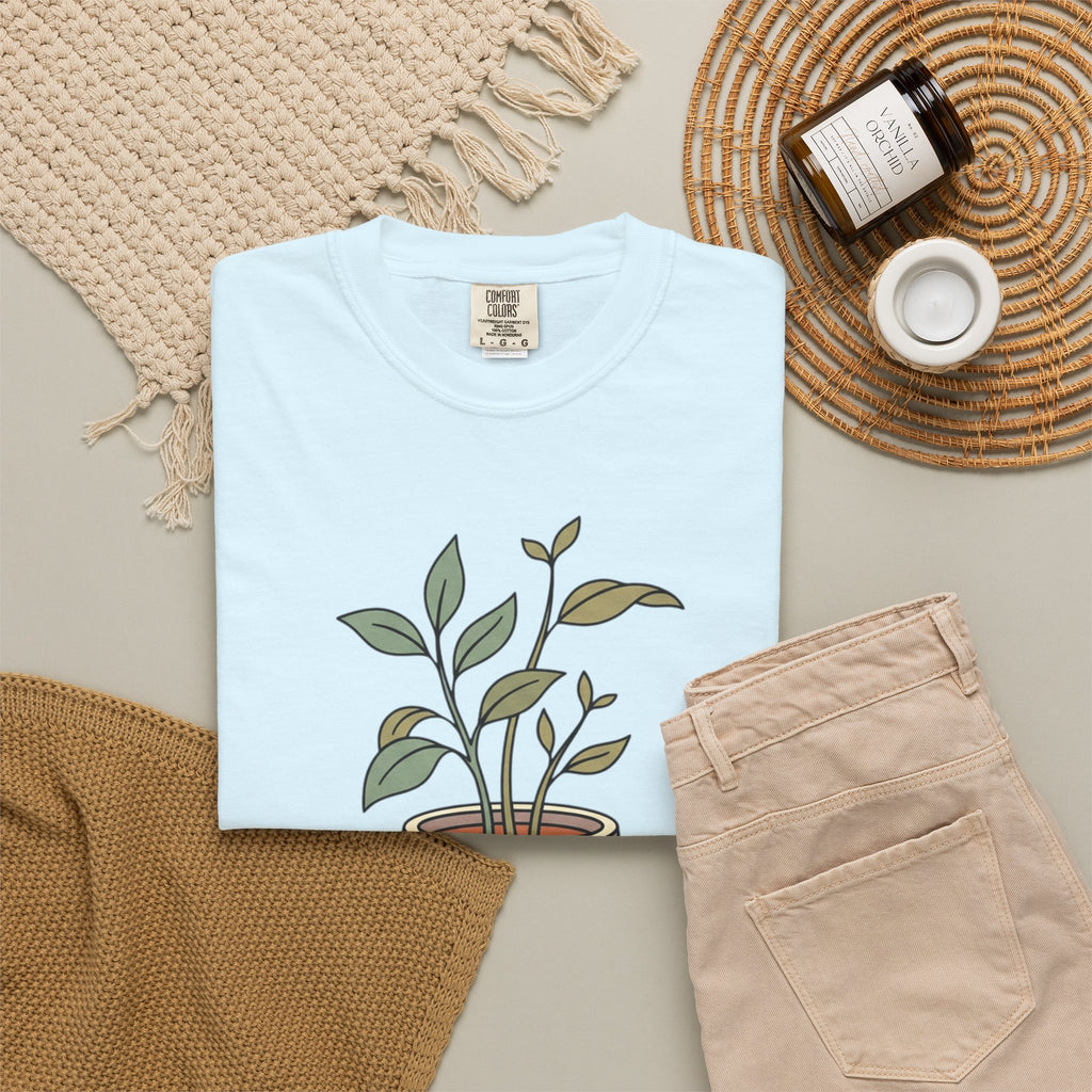 Growing Through It Plant Tee — Self Growth Graphic T-Shirt