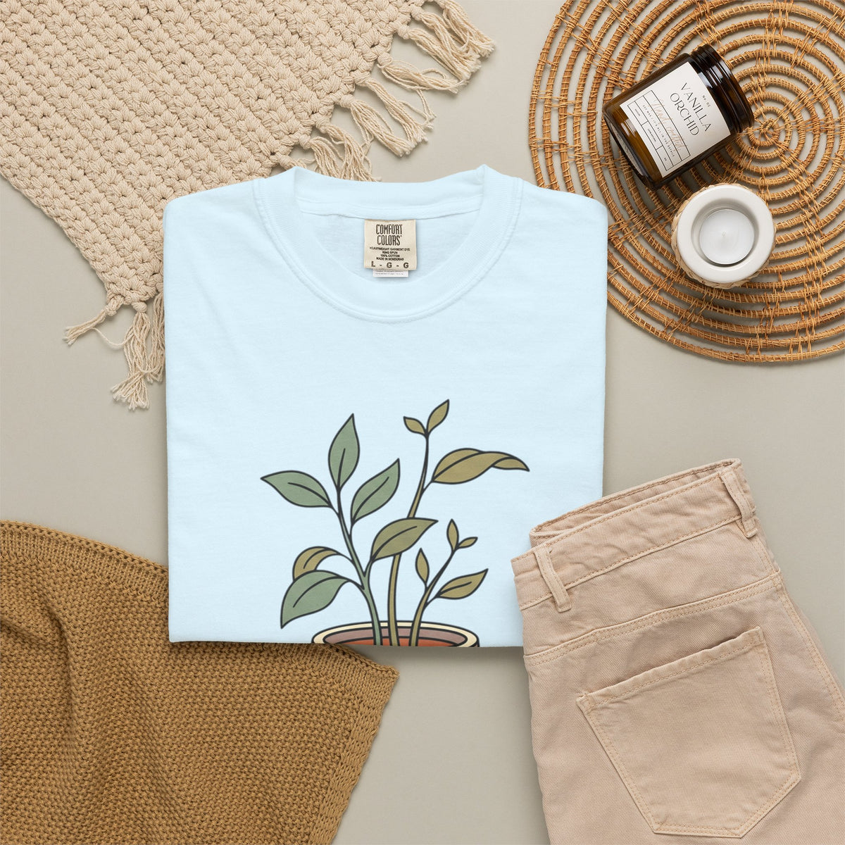 Growing Through It Plant Tee — Self Growth Graphic T-Shirt