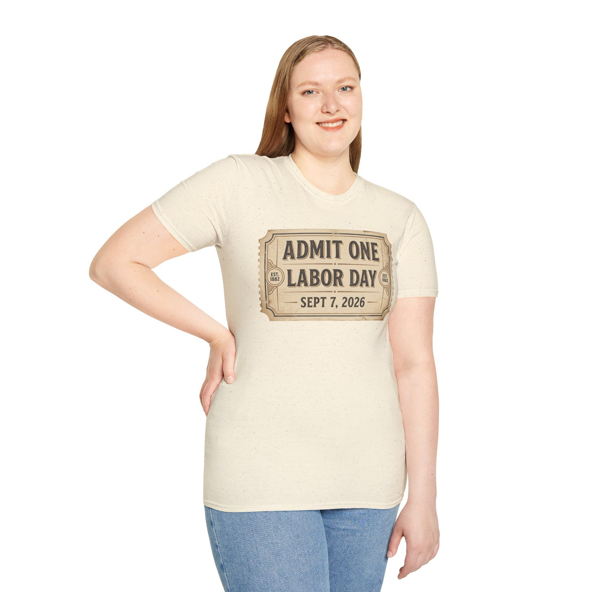 Labor Day 'Admit One' Ticket T-Shirt — Sept 7, 2026 Celebration Tee
