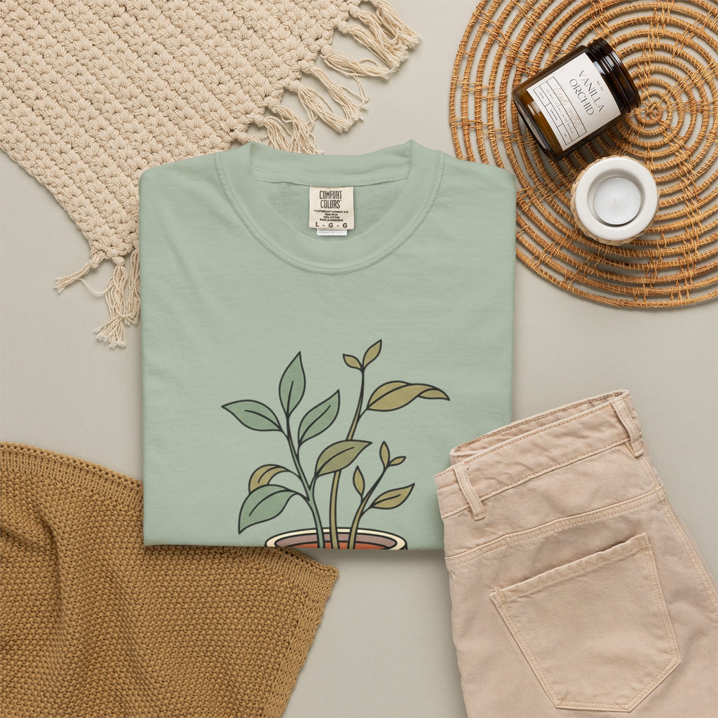 Growing Through It Plant Tee — Self Growth Graphic T-Shirt
