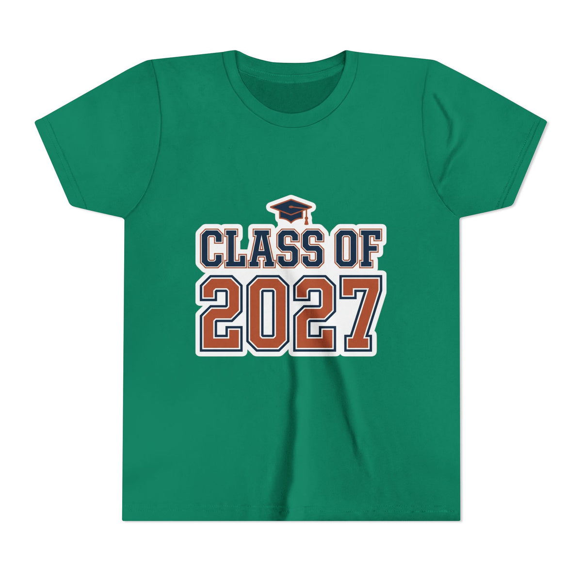 Class of 2027 Graduation Cap Kids Tee