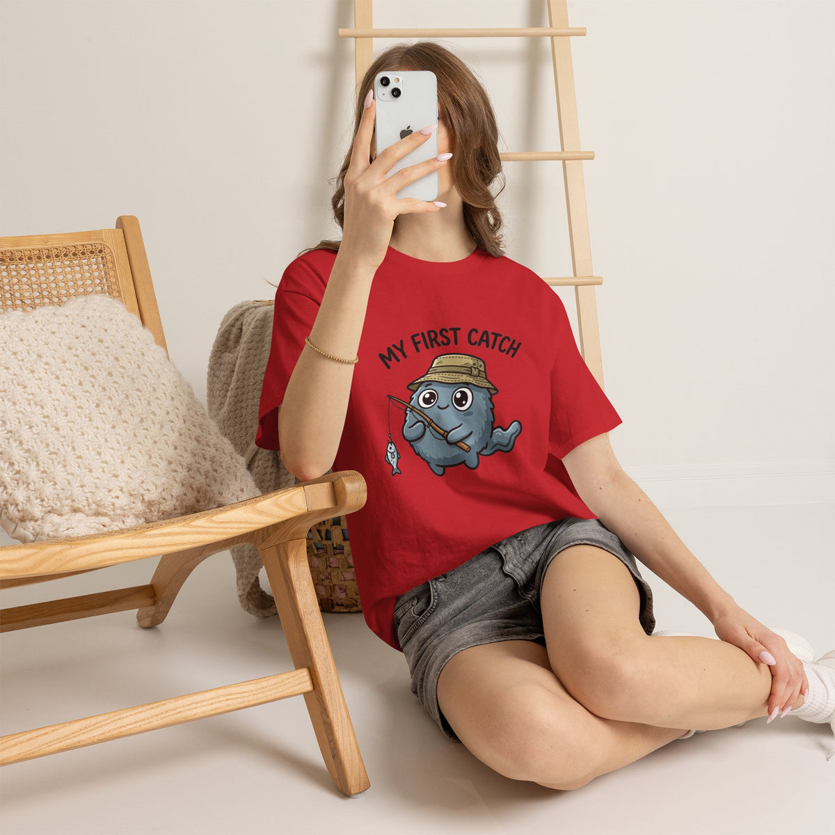 T-Shirt — "My First Catch" Cute Baby Narwhal Fishing Tee