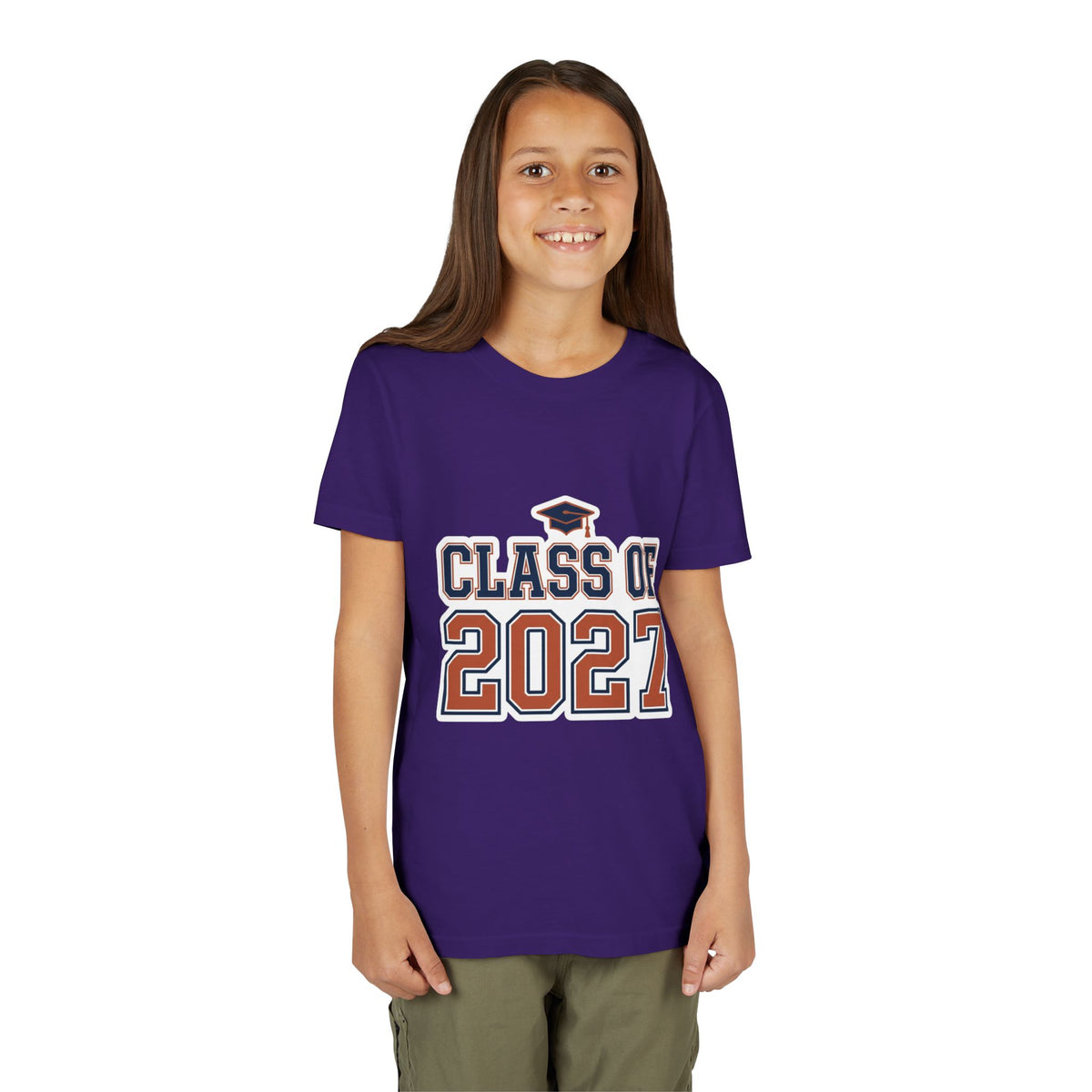 Class of 2027 Graduation Cap Kids Tee