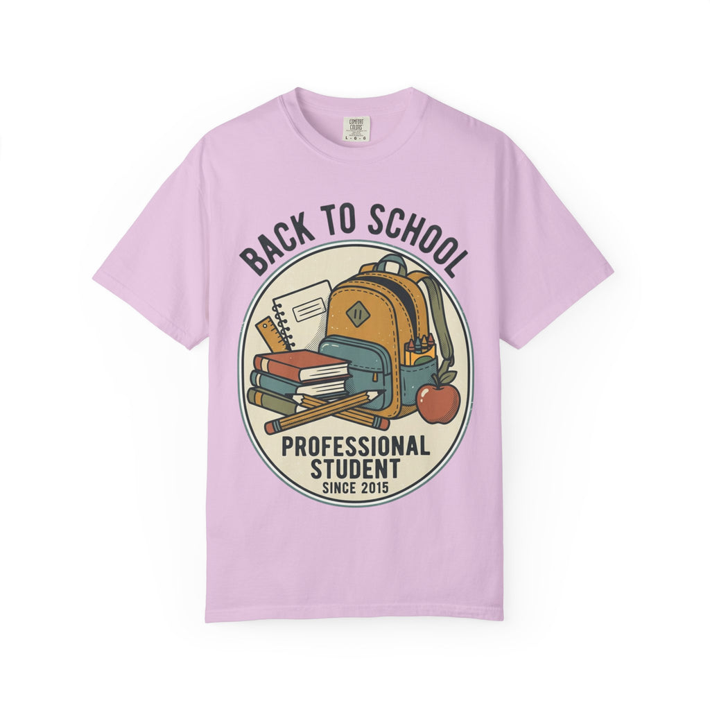 Back to School 'Professional Student' T-Shirt — Backpack & Books Graphic