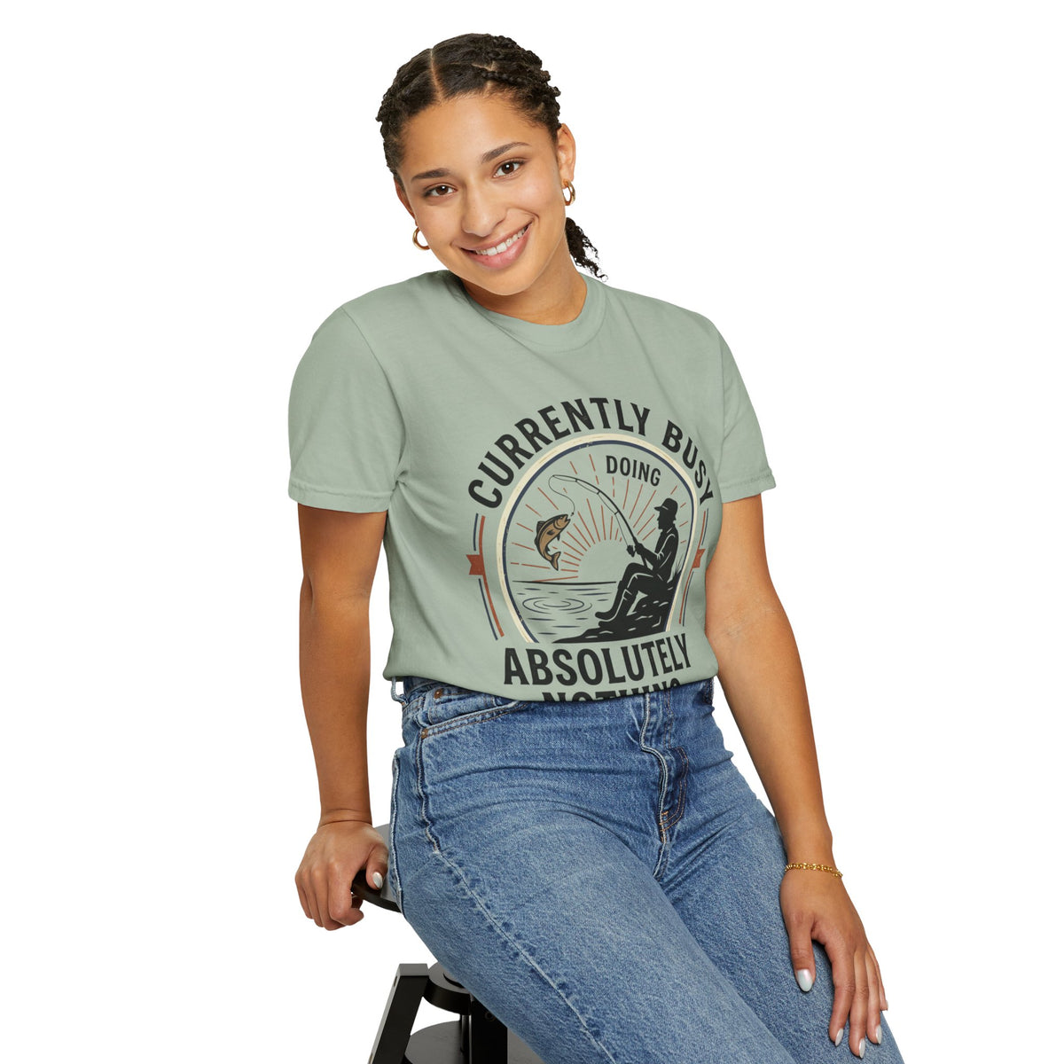 T-Shirt — Currently Busy Doing Absolutely Nothing Fishing Graphic