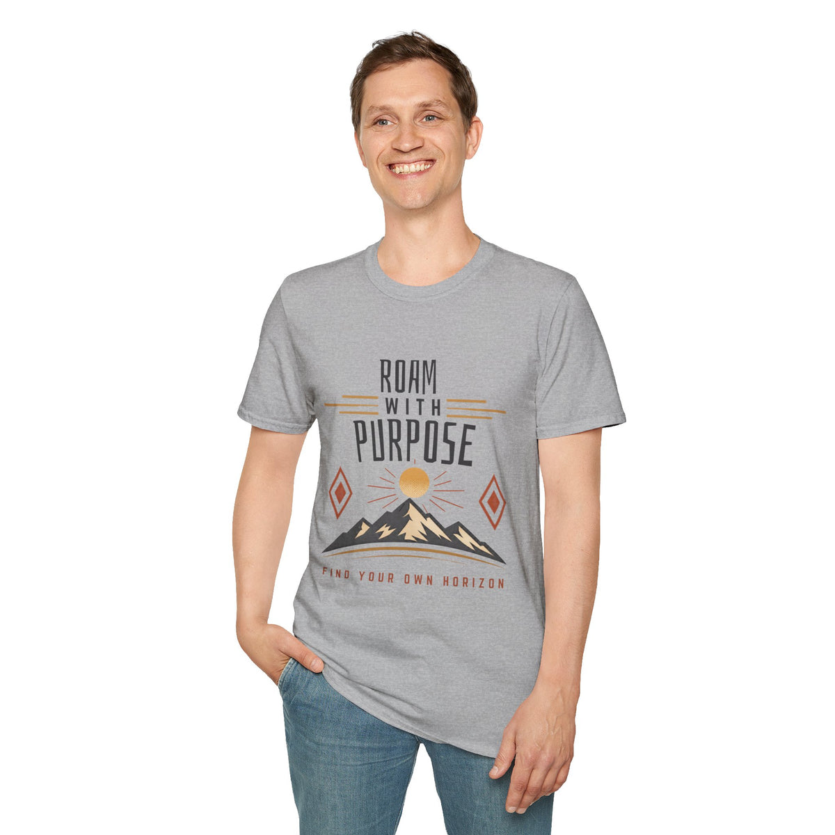 Roam With Purpose T-Shirt — Adventure Mountain Graphic Tee