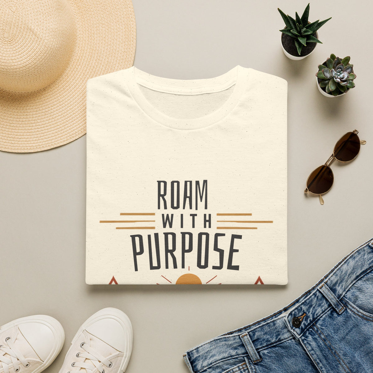 Roam With Purpose T-Shirt — Adventure Mountain Graphic Tee