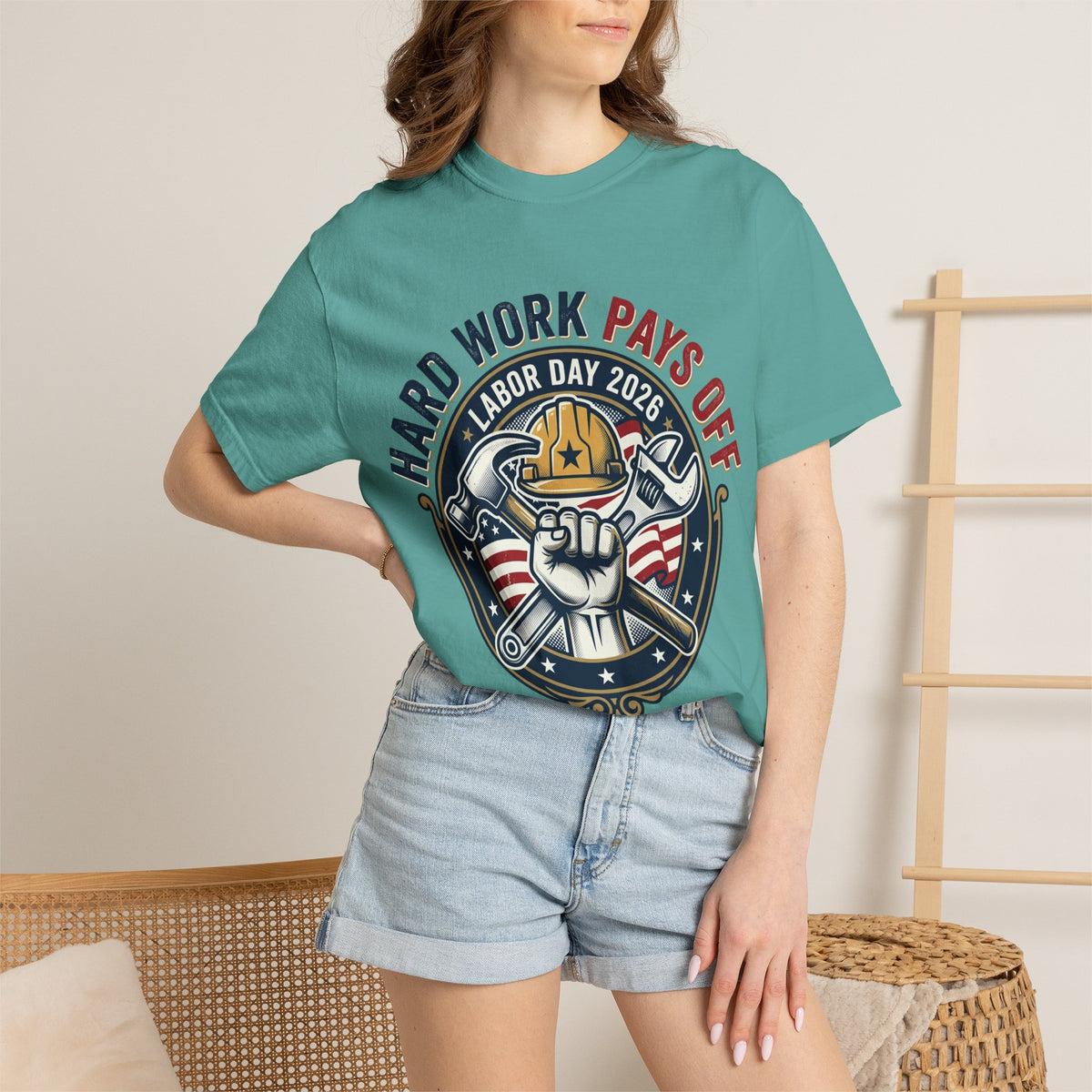 Labor Day 'Hard Work Pays Off' Graphic T-Shirt