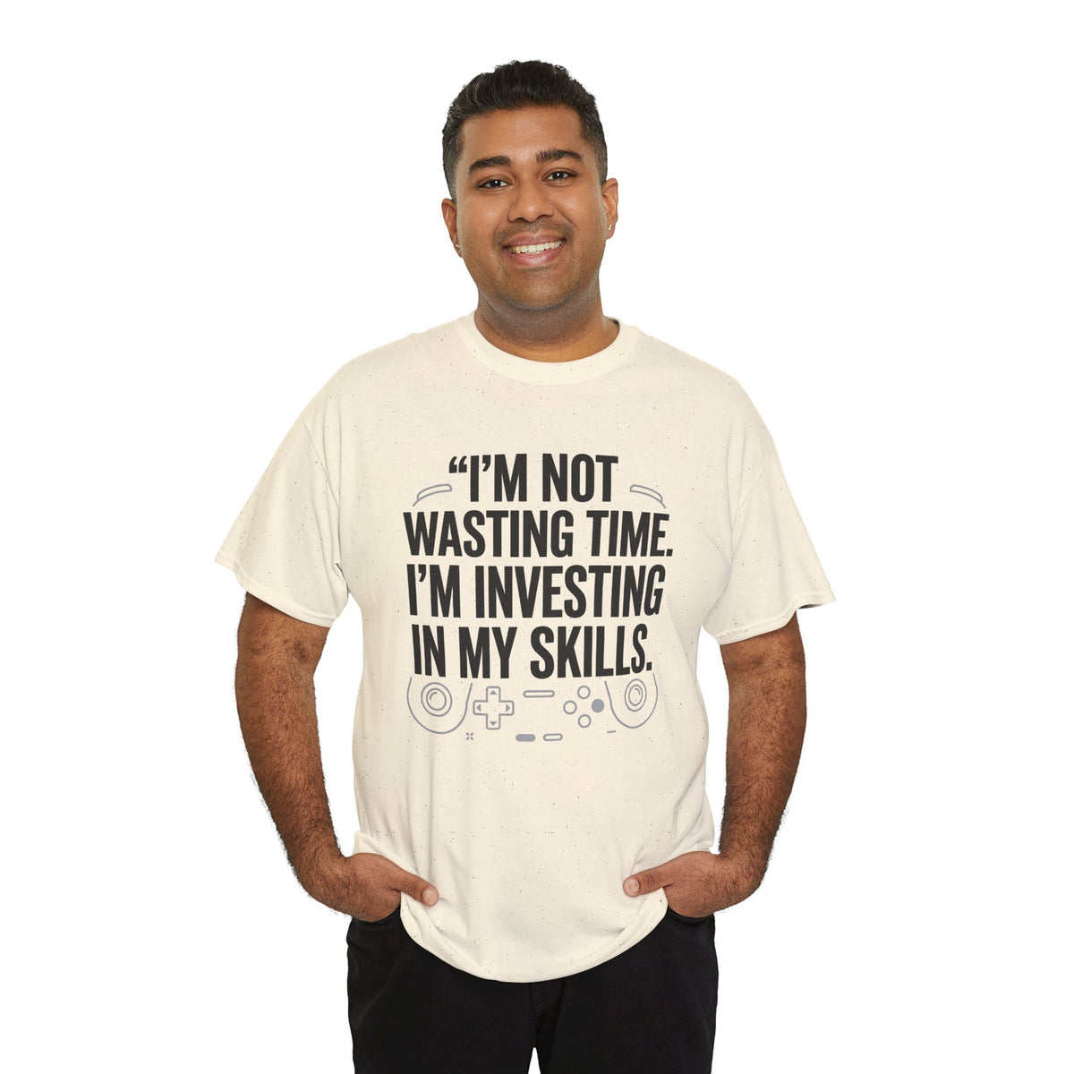 Gaming Tee - "I'm Not Wasting Time, I'm Investing In My Skills" Motivational Gamer T-Shirt