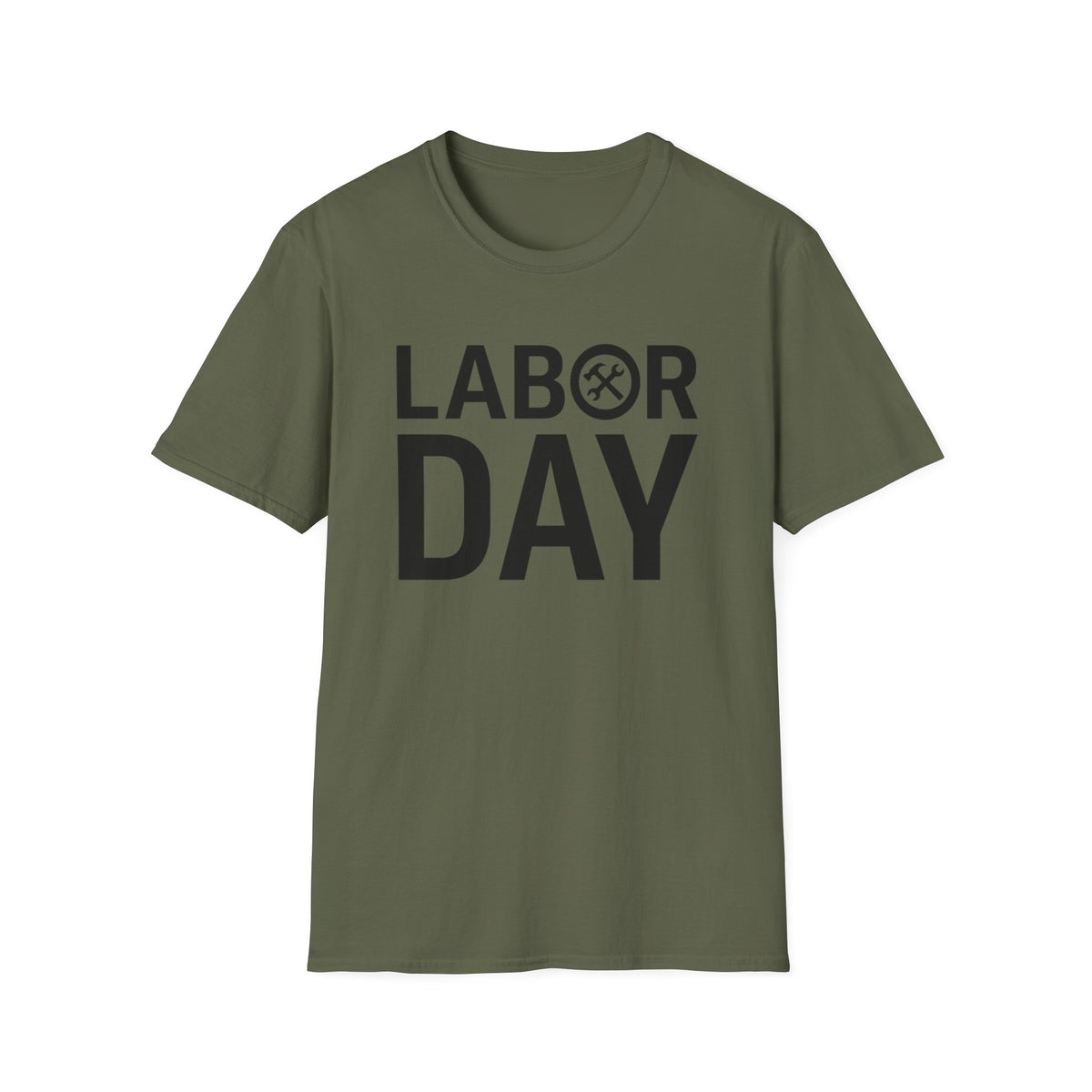 Labor Day Tools Graphic T-Shirt — Bold 'Labor Day' Text with Wrench & Hammer