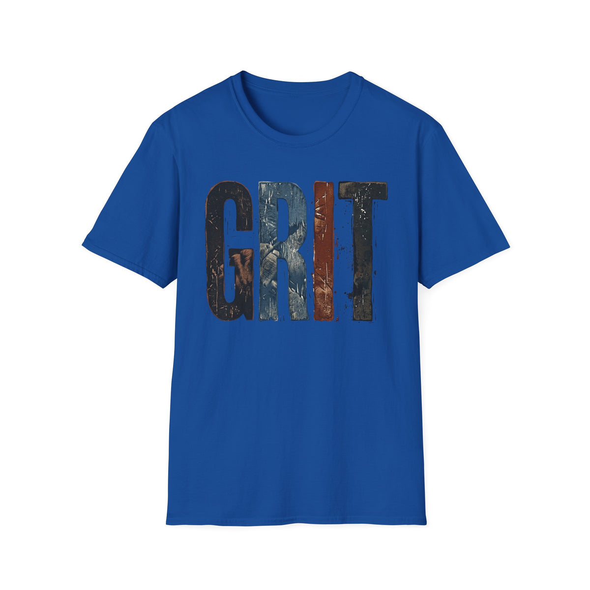 Grit Graphic T-Shirt — Rustic Patriotic Stripes Motivational Tee